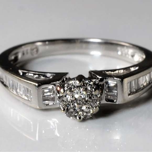 Baguette Diamond Cluster Engagement Ring

0.36ctw | SZ 6.75 - Picture 2 of 4